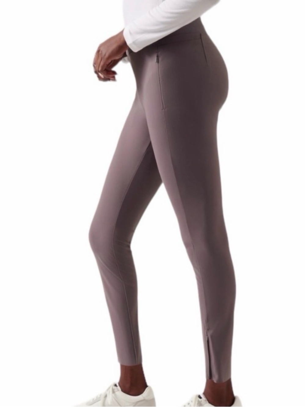 Athleta Stellar Tight Legging Pants Dusk Violet Sz 10 High Rise Activewear